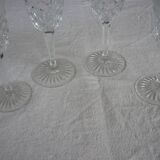 Set of 4 baccarat crystal foot glasses