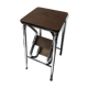 Tabouret escabeau formica roux marches bois