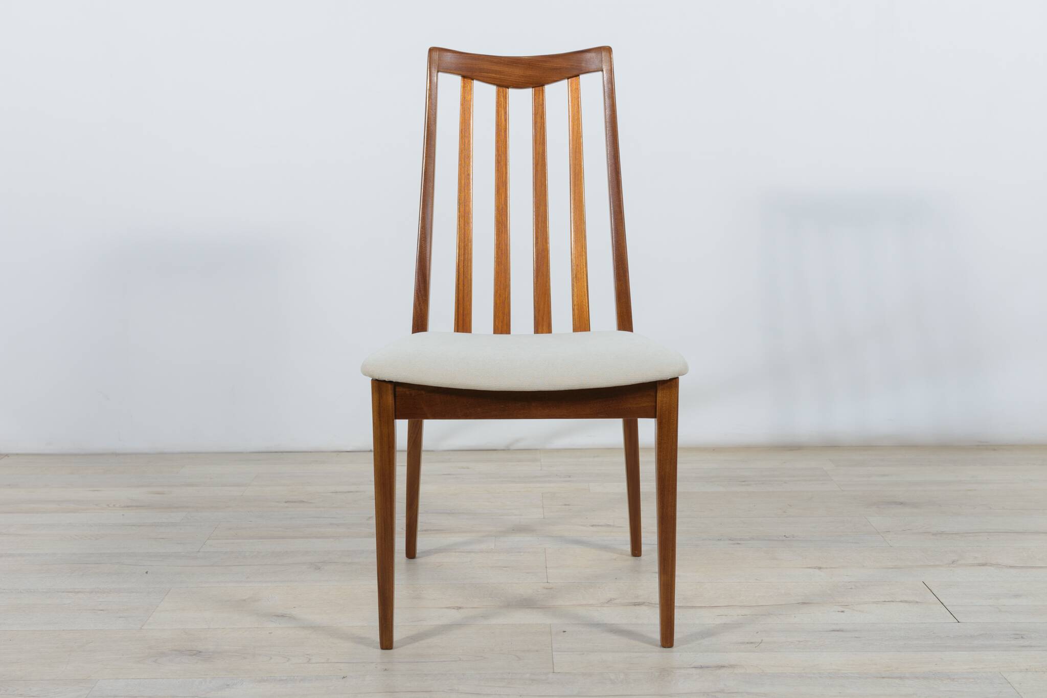 Mid-century teak and fabric dining chairs by Leslie Dandy for G-Plan, 1960s, set of 8