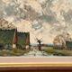 Huile sur toile scandinave – « Campagne » par Holmult