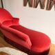 Napoleon III meridian in coral velvet with bouillon fringes – condition c