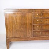 Low Sidebaord In Rosewood With Brass Handles From 1950s