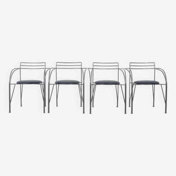 4 Chairs 'Lune d'Argent' designed by Pascal Mourgue for Fermob, 1985