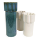 Modern Scandinavian set of 3 Konvex vases by Karin Björquist Gustavsberg, Sweden.