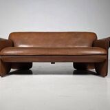 SDe Sede DS-125 Sofa by Gert Lange in cognac leather, Switzerland, 1980s