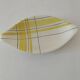 Salins shuttle dish – “Montreal” yellow & black decor – 1950s