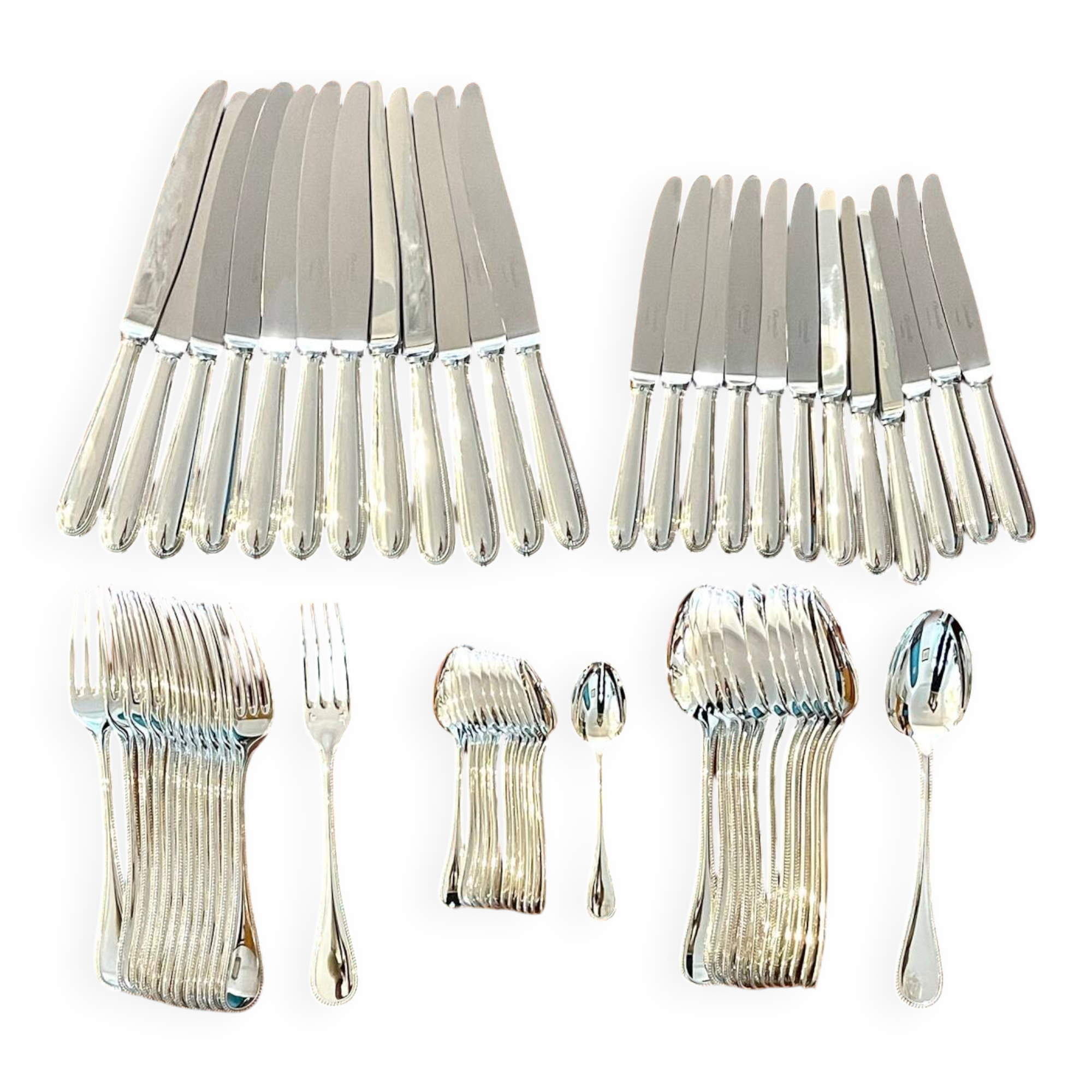 Christofle pearl flatware, 60 pieces, excellent condition