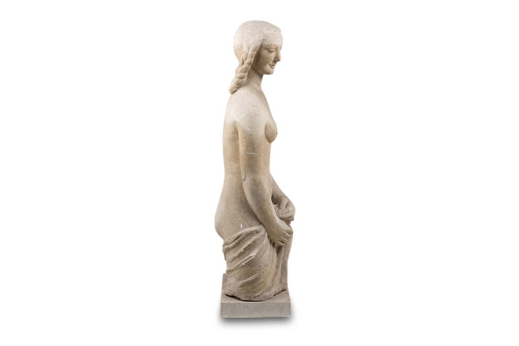 Limestone sculpture representing Mary Magdalene. 1940s.