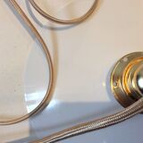 Duo of vintage opaline pendant lights