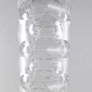 Vase cylindrique facetté en cristal des années 60/70