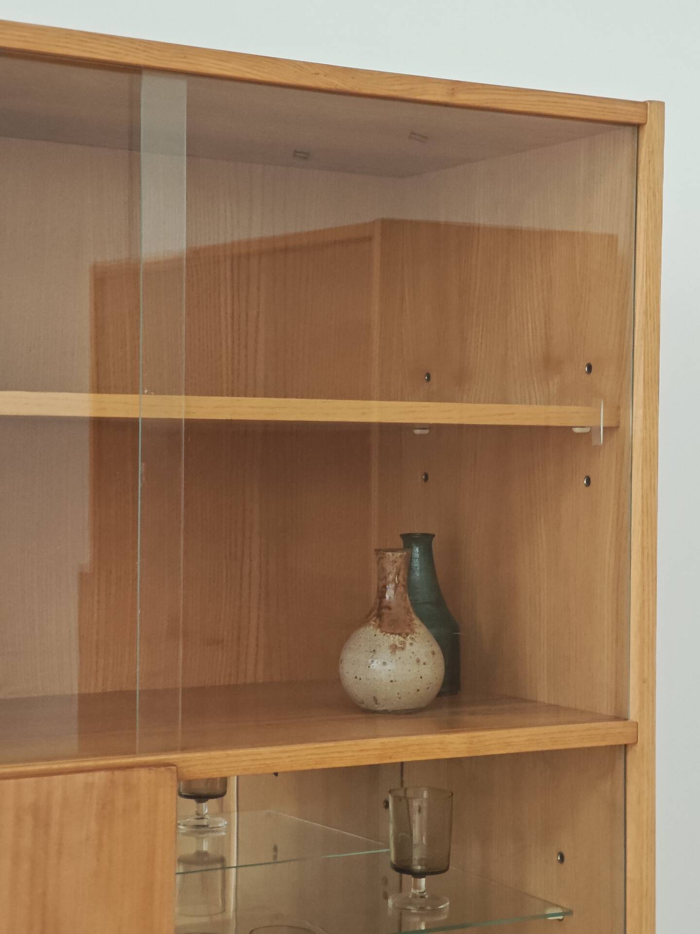 Tall two-body cupboard by Drevotex Zamberk 1977