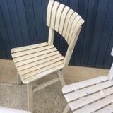 Lot de 4 chaises de jardin vintage