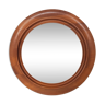 Danish teak round mirror