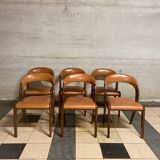 Serie de 6 chaises gondoles Baumann