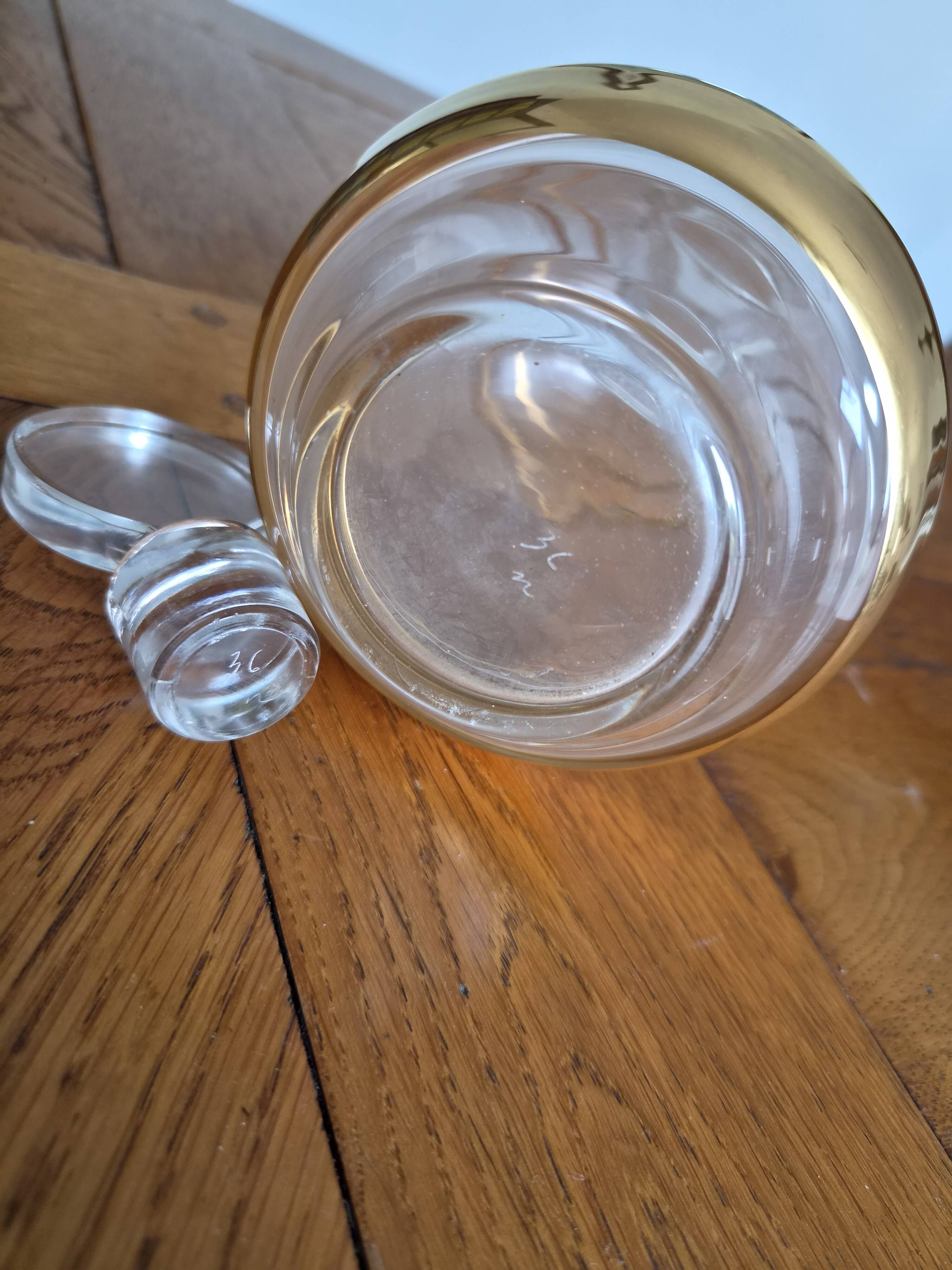 Antique Art Deco liqueur carafe / 1950