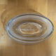 Antique Butter Dish Moulded Glass Pearl Row Made In France Vintage #E26