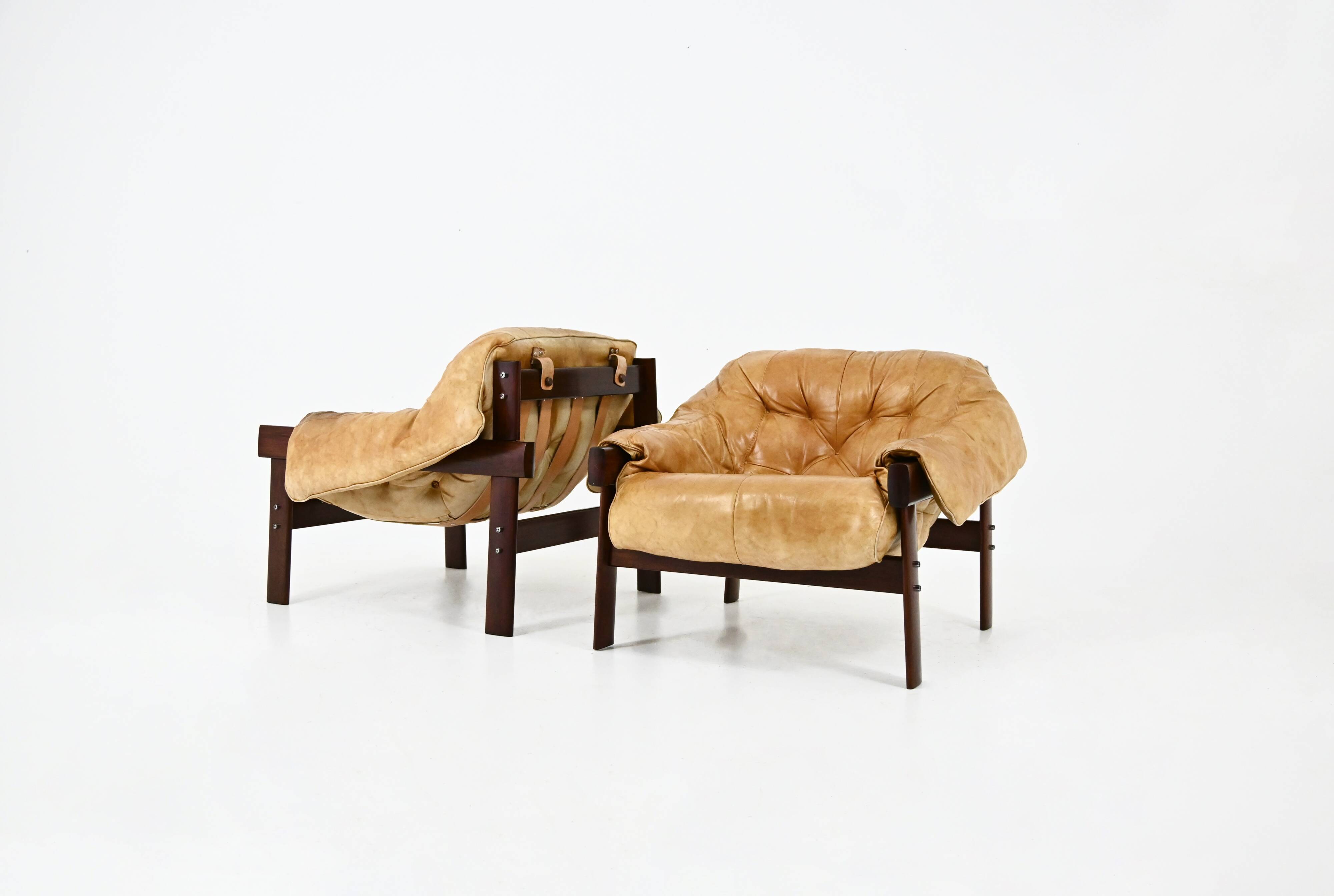 Set of 2 "MP-41" Armchairs by Percival Lafer for Lafer MP, 1970s