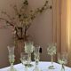 Pair of Mouthblown Wine Glass - Dots