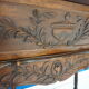 French Louis XV sideboard in carved walnut petrin dough box from provence