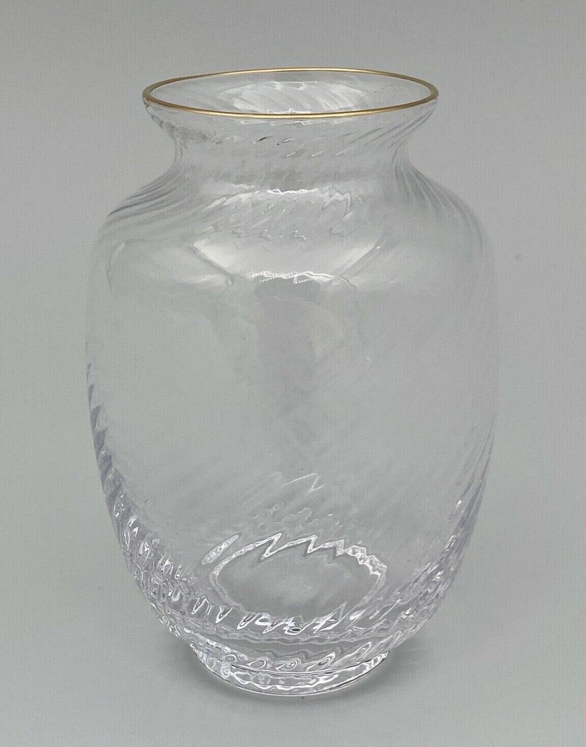 Vase nineteenth glass or crystal high gold beautiful workmanship