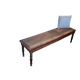 Banquette en bois et cannage