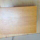 Scandinavian-style varnished wooden bedside table / vintage 60s-70s
