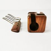 Mid century teak pipe stands, Sweden, 1960s.
