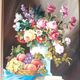 Still Life with Flowers and Fruits signed by Georges Mallet