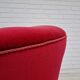 Fauteuil années 1950 design danois velours cerise