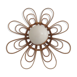 Wall light  'flower' 60s 70s rattan