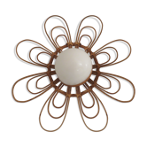 Wall light  'flower' 60s 70s rattan