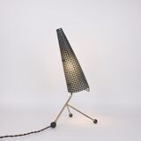 Lampe de table tripode en laiton et métal années 1950