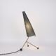 Tripod table lamp brass and metal 1950s