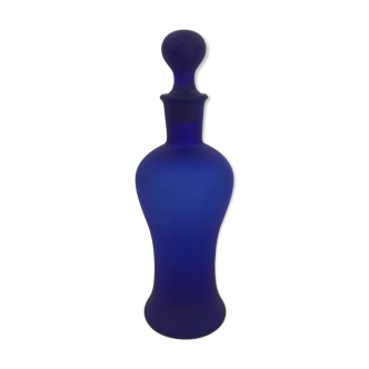 Vintage carafe in majorelle blue glass