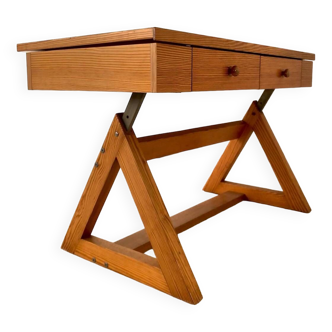 Pine desk 1979 by Hulsta Germany