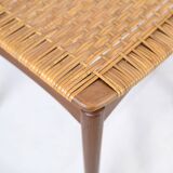 Papercord Stool In Teak By Sigfred Omann Made By Ølholm Møbelfabrik From 1960s