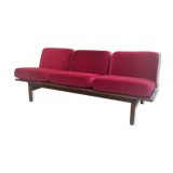 Fully restored 3-seater Scandinavian teak bench