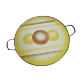 Vintage pie dish in circled earthenware, Steingutfabrik Grünstadt, 1930