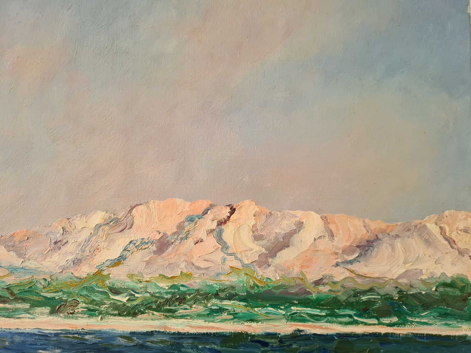 View of Mont Rose in Marseille - Oil on canvas