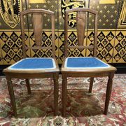 2 chaises art deco assise tissu