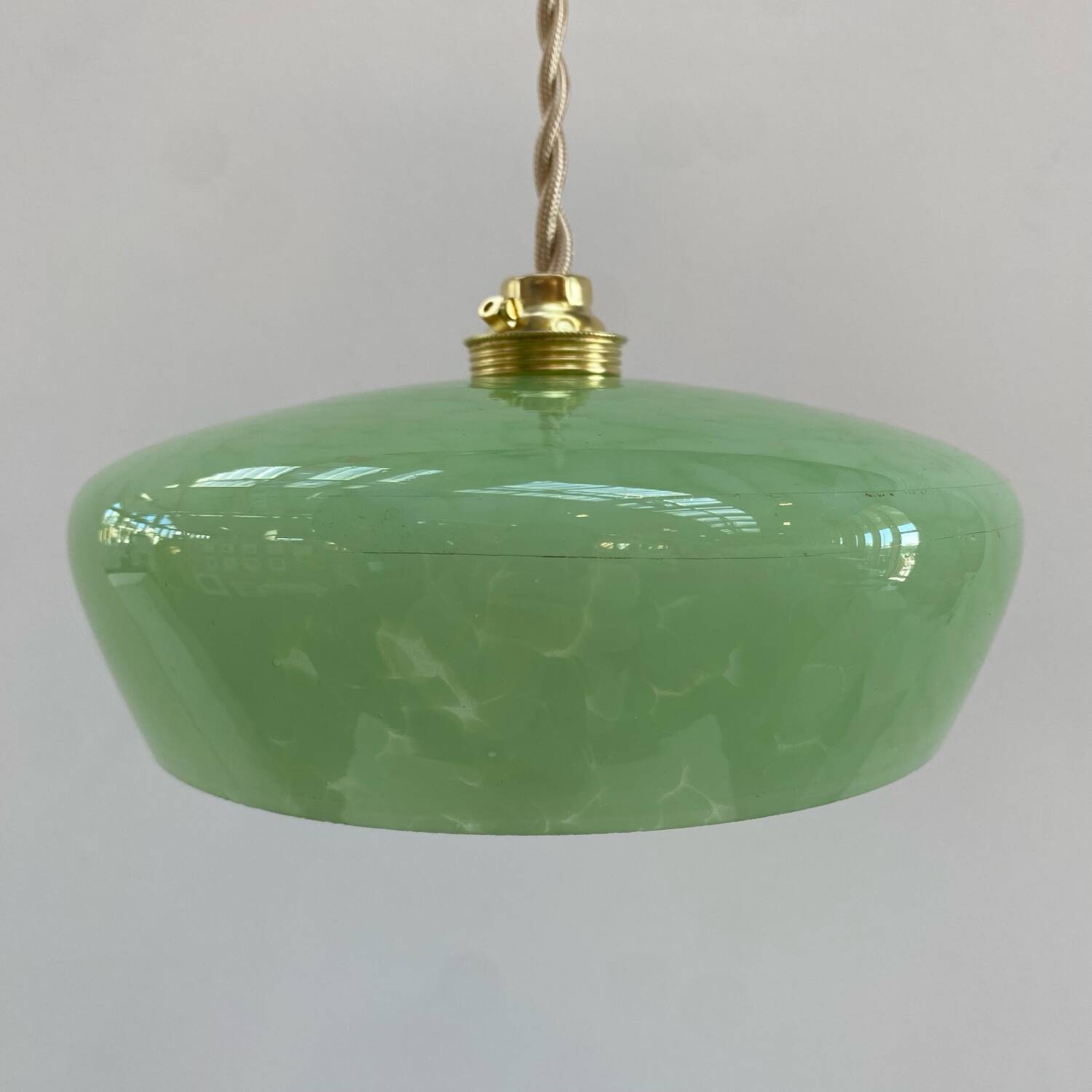 Green Clichy glass pendant light