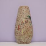 vintage painted mottled taupe West Germany vase Foreign