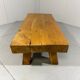 Brutalist sturdy hardwood coffee table 1960’s