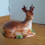 Boite terrine zoomorphe chevreuil cerf Michel Caugant