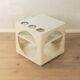 Characteristic serving trolley in cream white Space Age design