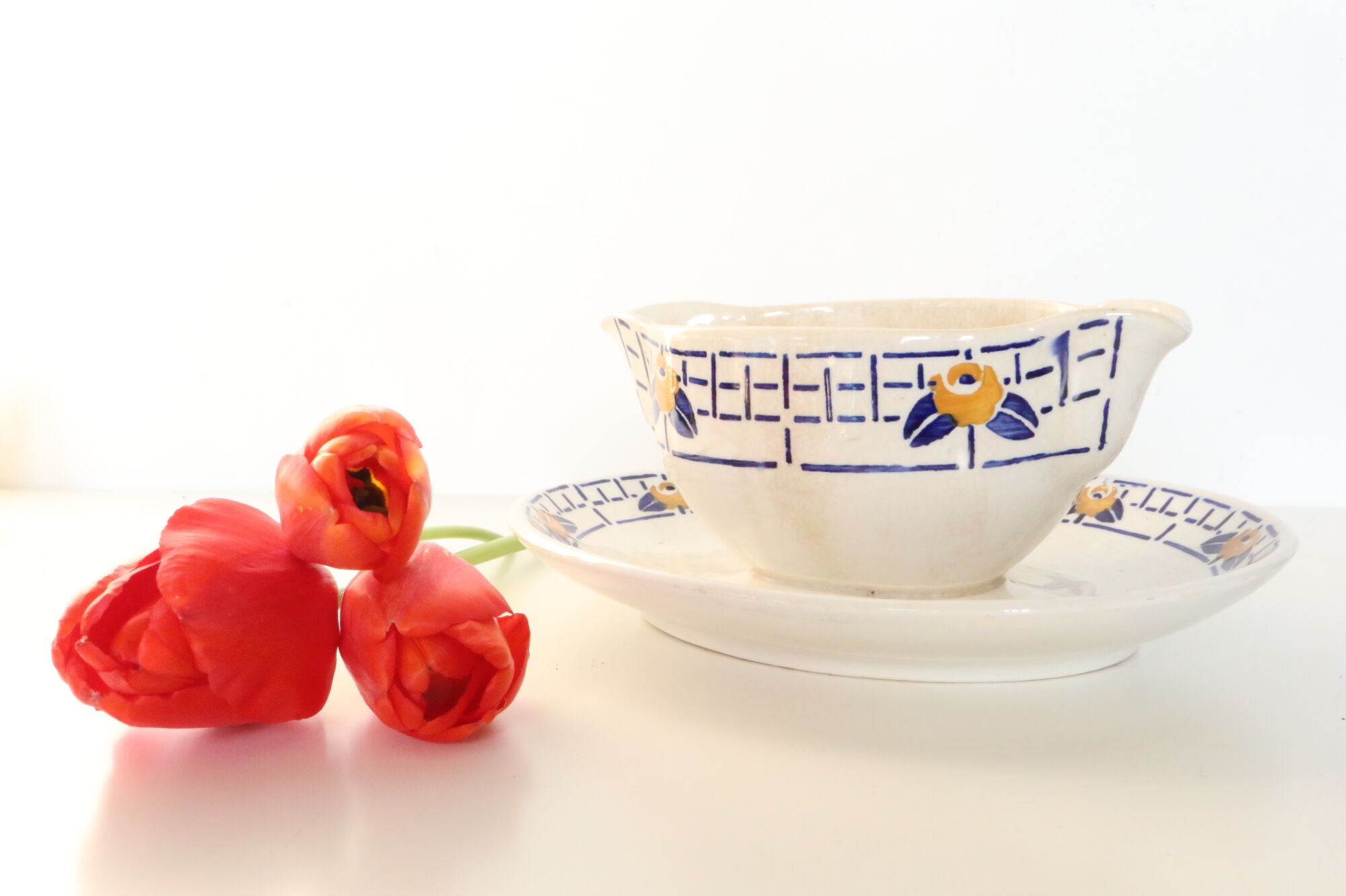 Saucière sarreguemines, ribeauville model, 1930/40, vintage french