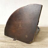 openwork dark wood wall corner shelf