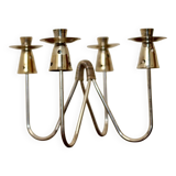 Chandelier suédois vintage en chrome