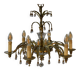 Metal suspension with pendants attributed to Maison Jansen 1970s.