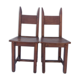 Lot 2 chaise en bois